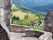 Sommer udsigt fra slottet Strecno