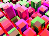 Hintergrund, bestehend aus roten und grünen cubes