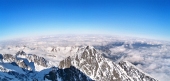 Panorama-Blick auf die Hohe Tatra, die Slowakei