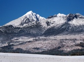 Krivan, Kratka und Ostra Peaks im Winter