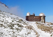 Observatorio en Rocky Mountain Lake High Tatras, Eslovaquia