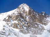 Invierno vista del pico Lomnicky (Lomnicky pico)
