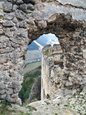 Vue de la ruine du château Lietava