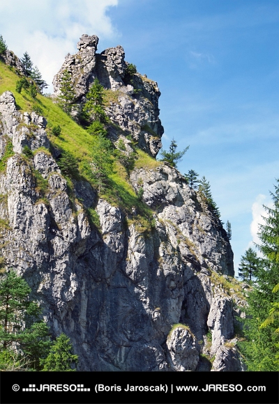 Unieke rotsen in Vratna Valley, Slowakije