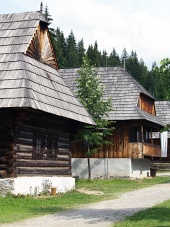 Folk huizen in Zuberec museum