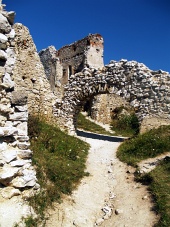 Wnętrze zamku Cachtice, Słowacja