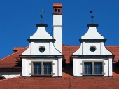 Unikalnych średniowiecznych dachy w Lewoczy