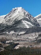 Predne Solisko vârf în High Tatras