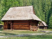 Sällsynta trä folkmusik hus i Zuberec