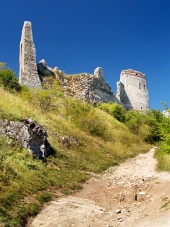 Ruševine gradu stene Cachtice