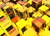 Yellow cubes background