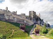 Massive fortification of the castle of Beckov, Slovakia