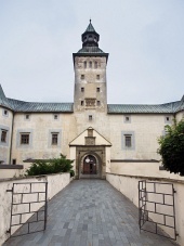 Entrance to Thurzo Castle in Bytca