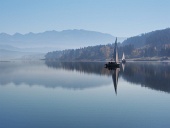 Early morning mist at Orava reservoir