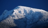 Toppen af bjerget Great Choc om vinteren