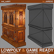 Lowpoly medieval cabinet
