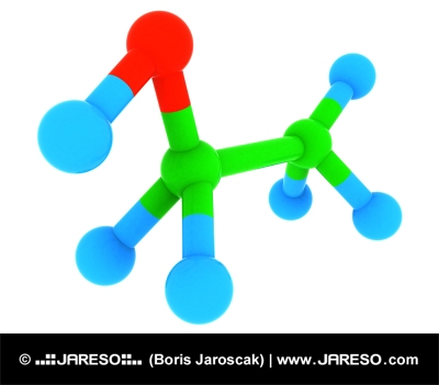 Isolierte 3D-Modell von Ethanol (Alkohol) C2H6O molecule