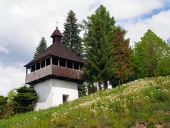 Glockenturm in Istebne Dorf, in der Slowakei.