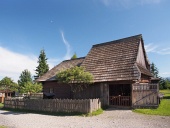 Historische Holzhaus in Pribylina