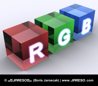Concepto de cubos RGB