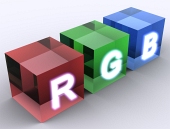 Concepto de cubos RGB