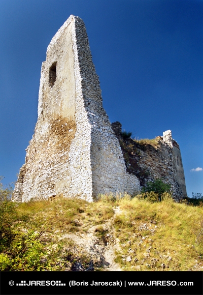 Le château de Cachtice - Donjon en ruine