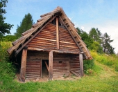 Une maison en rondins celtique, Havranok, Slovaquie
