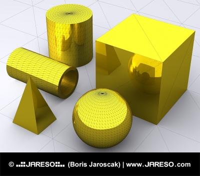 3Dプリミティブ, 箱, 球, 円柱, チューブとピラミッド