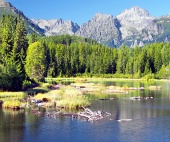 Pleso i Strba szczyt w Tatrach