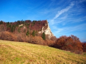 Höst vid Ostra Skala tätort, Slovakien