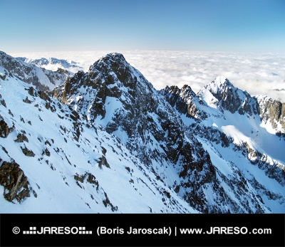 Kolo vrh v Visokih Tatrah v zimskem času