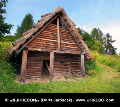 A Celtic log house, Havranok, Slovakia