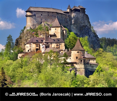 Southern side of famous Orava Castle, Slovakia