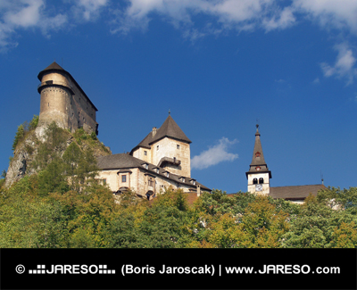 Orava Castle in clear summer day