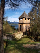 Ancient wooden fortification in Havranok museum