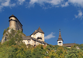 Orava Castle in clear summer day