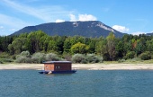 Houseboat and Rohace in summer