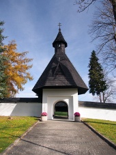 Gate to church in Tvrdosin, Slovakia